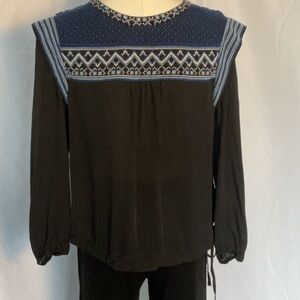 Veronica Beard silk top w/ stitched detail size 8
